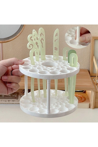 45 Gözlü Toka Saklama Kutusu Çok Fonksiyonlu Büyük Kapasiteli Makyaj Fırçası Saklama Kutusu Masa Düzenleyici Takı Sergileme Standı Diğer