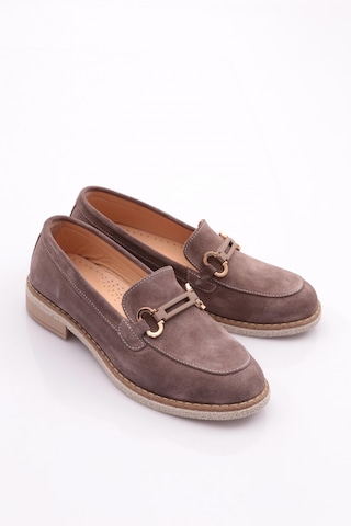 Dgn 246 Kadin Loafer Ayakkabi 246-1567-R1920 Vizon Süet