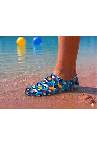 Gripptoes Kaymaz Damla Tabanlı Deniz&havuz Çorabı K2 Çok Renkli