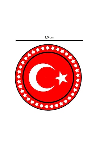 Etiketçilere Özel Sticker Türk Bayrağı - Sticker Türkiye Yıldız