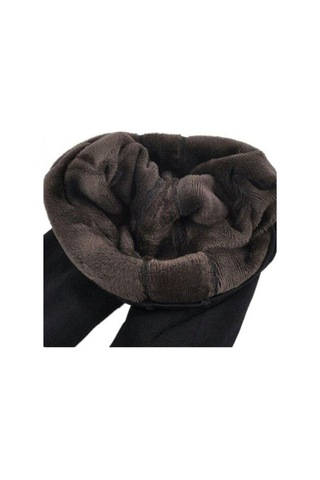 Momslab Kadın Içi Peluşlu Kışlık Termal Tayt Içlik Siyah Peluş Taytsiyahxl Siyah