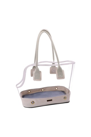 Dodopet Açık Taşınabilir Moda Şeffaf Kedi Köpek Pet Taşıma Çantası Çanta Omuz Çantası, Boyut: 36 X 20 X 30cm Beyaz