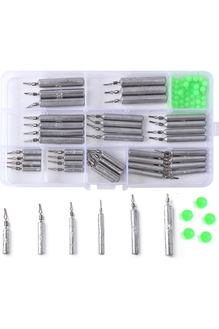 Moveevo 85 Parça Liyak Lead Seti: Dayanıklı Yumuşak Yem, Engellere Takılmaz Kanca Ve Çeşitli Balık Avı Erişimi - T0187