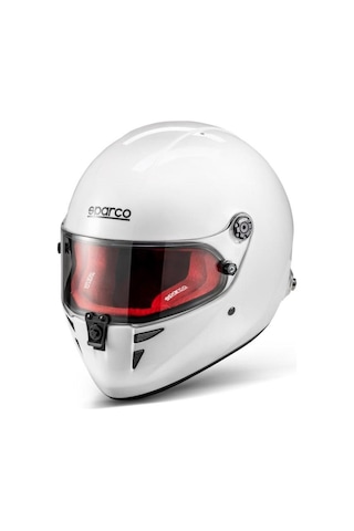 Sparco Stealth Rf Fia Onaylı Kask Beyaz Xl Beden Kırmızı Ped Brh0007b0w090xl