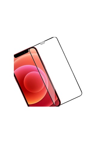 Apple Uyumlu   iPhone 12 Mini Siyah 5D Tam Kaplayan Ekran Koruyucu Cam