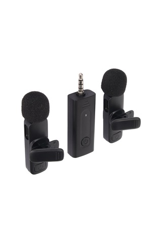 Kosona K35-2 Kablosuz Lavalier Mikrofon, 2.4g Tekden İkiye, Gürültü Azaltma, 3.5mm Arayüz, 7 Saat Kullanim Süresi, Röportaj/canli Yayin İçin