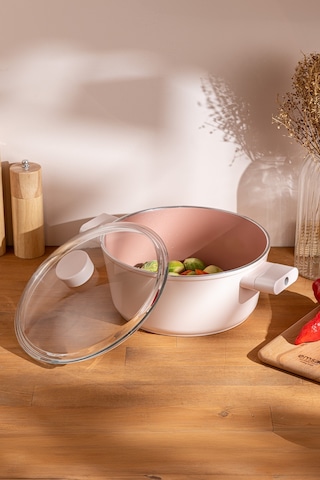 Emsan Swiss Crystal Derin Tencere Pembe 24 CM