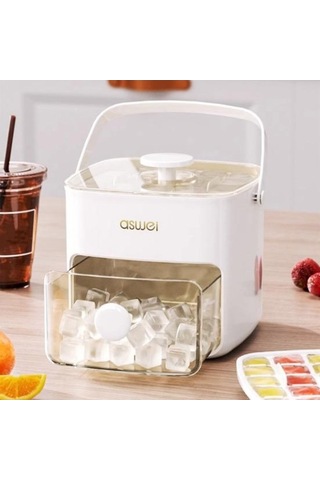 Pazly Kapaklı Buz Tepsisi 48 Kaviteler Beyaz Hızlı Donanıyor Ev Mutfak Seyahat Restoran Parti İçin Beyaz