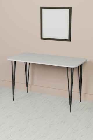 Feza Yemek Masası 60x120 Yemek Masası, Çalışma Masası, Bilgisayar Masası Beyaz