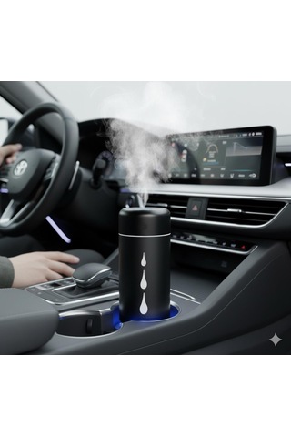 Space Buharlı Hava Temizleyici Siyah Araç İçi-ev-ofis