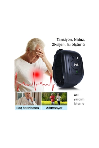 Erctec 7070-H1 Gps Sağlık Takip Bilekliği