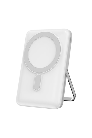 Wiwu Wi-p011 Gentleman Serisi Led Işık Göstergeli Standlı Kablosuz Powerbank 10.000mah 15w Beyaz BEYAZ