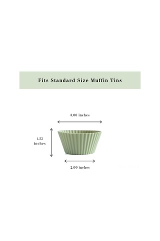 Kangvka 24 Adet Fda Onaylı Silikon Muffin Kuvveti - Yemek Dereceli, Porselensiz, Mikrodalga Uyumlu, Yeniden Kullanılabilir Fırın Kapsülleri Diğer