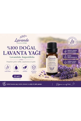Lavande Lavanta Çiftliği Lavanta Yağı L.Angustifolia 10 ML
