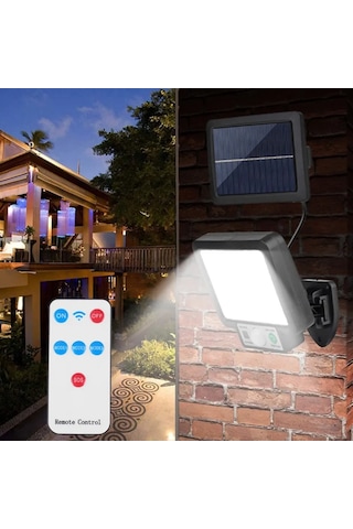 Jx-f108 108 Ledli Güneş Enerjili Solar Lamba Kumandalı 3.5m Kablo