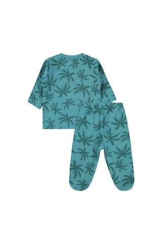 Civil Baby Palmiye Empirme 1-9 Ay Pijama Takımı - Yeşil Petrol