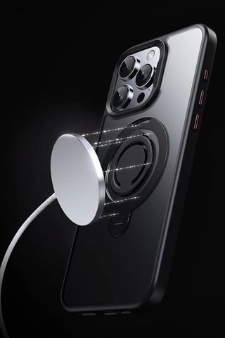 Mey İthalat Apple Uyumlu iPhone 16 Plus Avatar 360 Dönen Magsafe Kapak - Lacivert