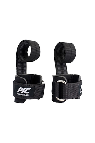 Musclecloth Big Grip Pro Lifting Straps + Pro Wrist Wraps Seti Siyah