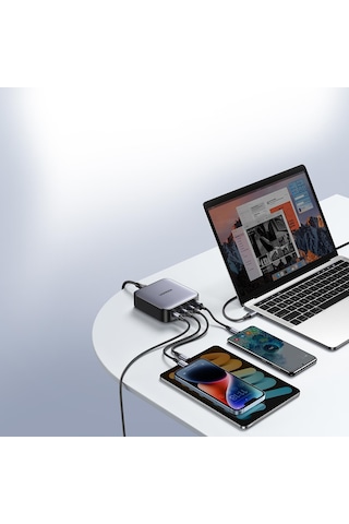 Ugreen Nexode 100W USB Type-C QC 4.0 PD 3.0 GanX 4 Portlu Hızlı Şarj Cihazı