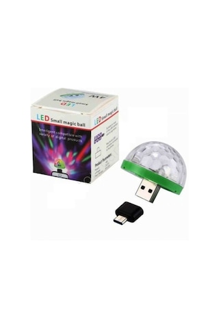 4w Usb Müzik Ritimli Ledli Sihirli Disko Topu Mikro Usb Otg Adaptörü