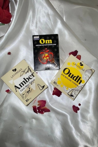 Organik Tütsü Seti Geri Akış Back Flow Şelale 3d Tütsü Doğal Kokulu Aum Om Audh