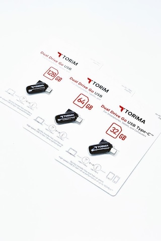 Torima Siyah 32gb Çift Sürücülü Usb-type-c Otg