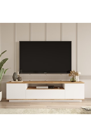 Yurudesign Future Tv Ünitesi Fr7-Aw Çam-Beyaz