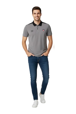 Beşiktaş Lisanslı Umbro Gri Polo T-shirt Lazer Kutu Gri