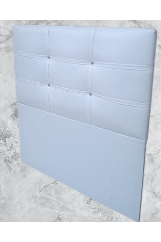 Başlık Dk Tek Kişilik 90'lık Model Suni Deri Beyaz Kumaş El Yapım