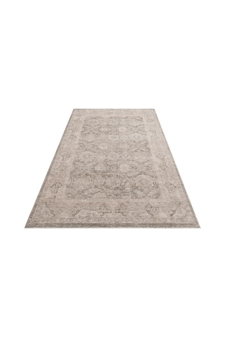 Shiraz Shr 01 Grey Vintage Eskitme Tarzı Yumuşak Dokulu Salon Halısı Oturma Odası Halısı Gri