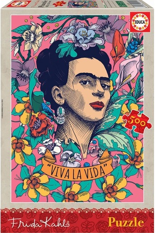 Educa Puzzle 500 Parça Yaşasın Hayat Frida Kahlo 19251