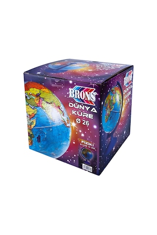 Brons 26CM Çaplı Fiziki Yerküre Br-804