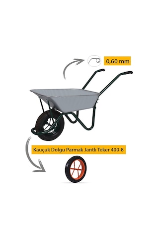 Troyka Afrika Galvanizli Demonte El Arabası 0.60 Mm Sac