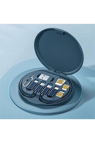 60w Destekli Kablo Kutusu Seyahat Kablo Seti 5'i 1 Arada Usb Type-c Şarj Kablosu Seti