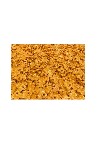 Orjinal Bitki Ağaç Parçaları: Yaprak: Plant Leaves: 100 Adet Altın Sarısı Pearl Gold Yaprak Parçası 32607
