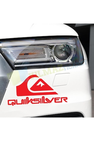 Quiksilver Logo Yazı Oto Sticker Yapıştırma Araba Etiket 2 Adet