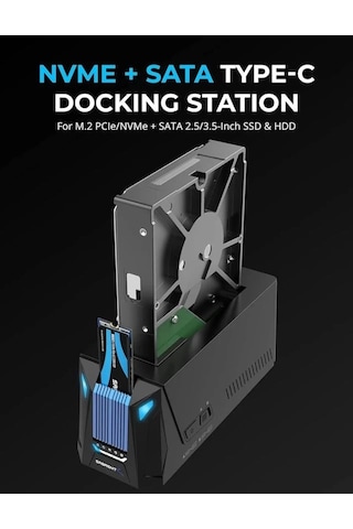 Sabrent Usb C Bağlantı İstasyonu Ve Ssd Ve Hdd Çevrimdışı Klonlama Ds-unhc