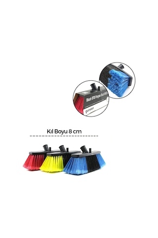 Günsan Black Oto Yıkama Fırçası 8cm Kıl Boyu 8 Sıra 013 119 Standart Islak Zemin Yumuşak Doku Cam - 12'li Paket