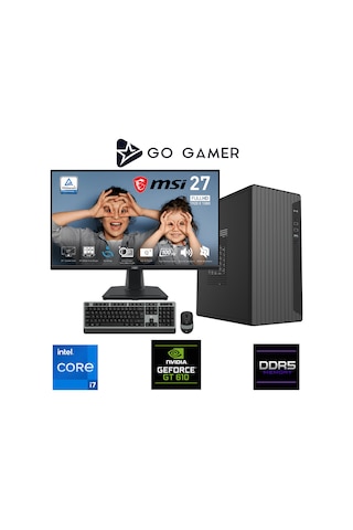 Go Gamer E516DF i7-13700F 16 GB 1 TB SSD GT610 27" Free Dos Oem Paket Masaüstü Oyuncu Bilgisayarı