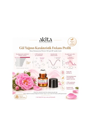 Akita Yüksek Frekans Doğal Gül Yağı Roll-on 1 ML