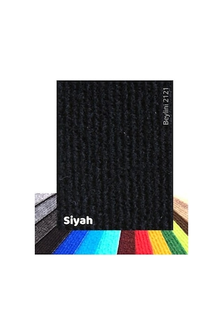 Beylini Halıfleks Duvardan Duvara Halı Siyah 3mm 200x500