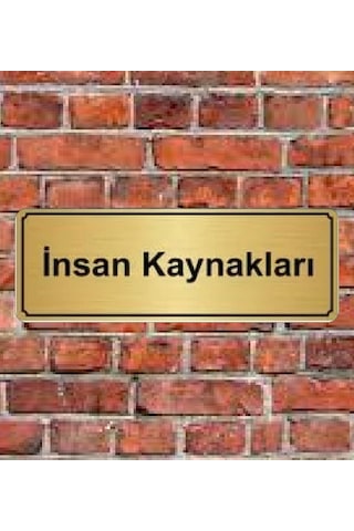 10X20 Cm Insan Kaynakları Yazılı Metal Yönlendirme Levhası