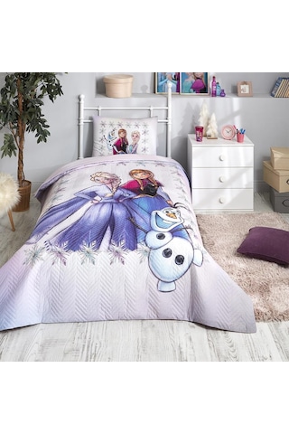 Özdilek Frozen Frosted Tek Kişilik Disney Lisanslı Lastikli Çarşaf Kapitone Çocuk Nevresim Takımı