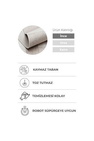 Solenne Bej/krem Desenli Pamuk Lateks Taban Mutfak, Salon Mutfak Oturma Odası Koridor Halısı Krem/vizon
