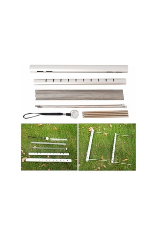 Lemestar Pratik Çelik Mangal Seti, Ev Ve Dış Mekan Kullanıma Uygun, Kolay Montajlı, Taşınabilir Bbq Aleti Gümüş