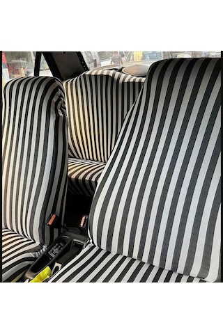 Çizgili Servis Kılıfı Siyah Beyaz- Zebra Desen Servis Kılıfı