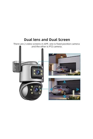 Gees Global Cmr61 Dış Mekan Dual-lens 8mp Wifi Kamera Gbzs