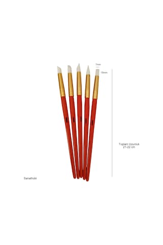 Silikon Kalem Seti, Hobi, Çömlekçilik, Heykeltraş, Kabartma, Büyük Boy 5 Adet