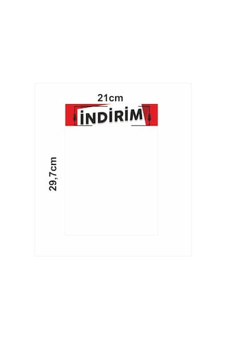 A4 Boyunda Market İndirim Etiketi 50 Adet