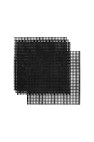 Plastik Kanvas Sayfa Kare Örgü Sayfa Siyah Plastik İğne Oyası